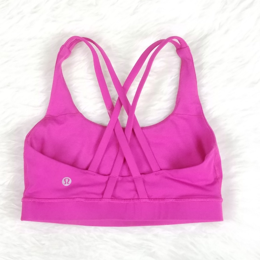 Lululemon sports bra 4 pink gym yoga cross back